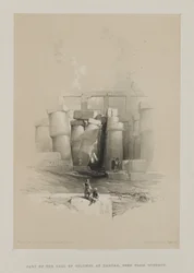 Égypte et Nubie, Volume II : Partie de la salle des colonnes à Karnak, Thèbes