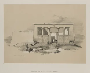 Temple à Wady Dabod, Nubie, 1848