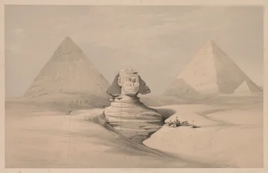 Égypte et Nubie : Volume I - N° 18, Le Grand Sphinx, Pyramides de Gizeh, Vue de Face