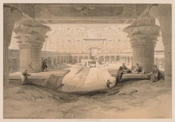 Égypte et Nubie : Volume I - N° 32, Vue sous le portique du temple d