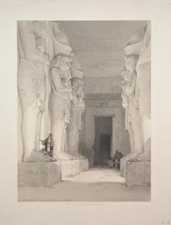 Égypte et Nubie : Volume I - N° 9, Temple excavé de Gyrshe, Nubie, 1838
