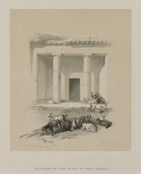 Égypte et Nubie, Volume I : Entrée des grottes de Beni-Hasan, 1847