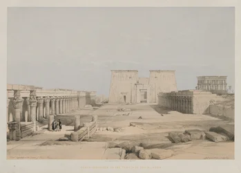 Grande approche du temple de Philae, Nubie