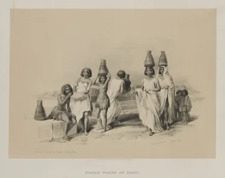 Égypte et Nubie, Volume I : Femmes nubiennes à Kortie, sur le Nil, 1847