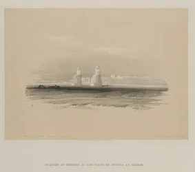 Égypte et Nubie, Volume I : Statues de Memnon, Thèbes, 1846