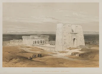 Égypte et Nubie, Volume I : Temple à Edfou, Apollinopolis antique, Haute-Égypte, 1847
