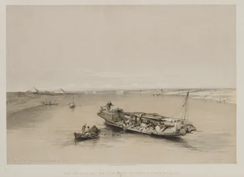 Égypte et Nubie, Volume I : Vue sur le Nil vers les pyramides de Dashour et Saccara, 184
