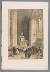 Vue du reliquaire des trois rois dans la cathédrale de Cologne