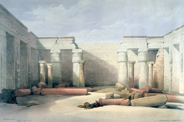 Medinet Abou, Thèbes, 5 décembre 1832, Égypte, 19ème siècle