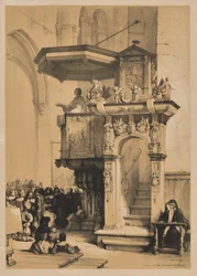 Croquis en Belgique et en Allemagne, Première Série, Chaire dans la Cathédrale de Trèves