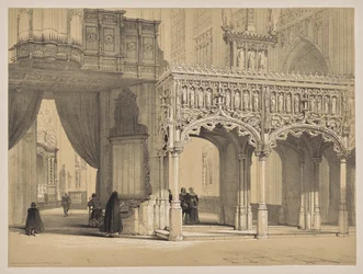 Croquis en Belgique et en Allemagne, Première Série, Écran dans la Cathédrale Saint-Pierre, Louvain
