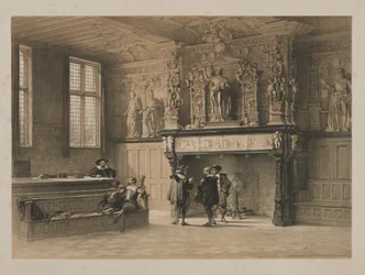 Esquisses en Belgique et en Allemagne, Volume I : Salle de justice des magistrats du Franc, Bruges, 1840