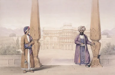 Un noble Dooranee et son assistant au palais de Candahar, de 