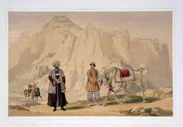 Le Commandant Britannique de la 2e Cavalerie de Jannah de Shah Shoojan et les Cavaliers Afghans du Corps, de 