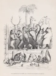 Cette protestation a été étouffée par le bruit des conversations privées des Scènes de..., vers 1837-47
