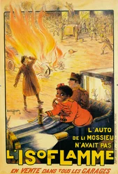 Publicité pour les extincteurs Isoflamme, 1913