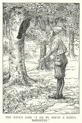 Le corbeau dit : "Je suis de naissance la fille d