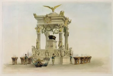 Le cercueil de Napoléon I Bonaparte dans l
