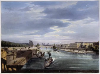 Le pont Royal - dans « Paris en 1837 » par Arnout
