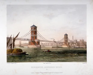 Vue du pont de Hungerford depuis l
