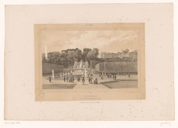Vue du château de Saint-Cloud dans le parc de Saint-Cloud (St. Cloud)