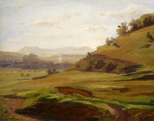 Vue depuis la pente du Doernberg vers Burghasungen