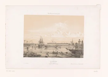 Vue du Bassin Napoléon III au port de Cherbourg (La France de nos jours)
