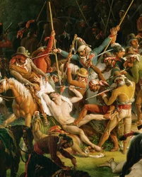 La résistance espagnole : Des guérilleros espagnols attaquent un convoi de la cour de Joseph Bonaparte près de Salinas (huile sur toile)