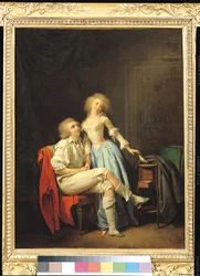 Couple avec un oiseau échappé