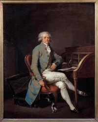 Portrait en pied de Maximilien Robespierre (1758-1794) à son bureau