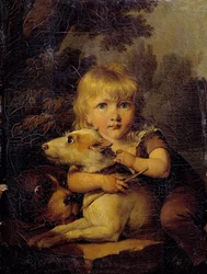 Portrait de Louis Arnault (1803-1885) enfant Peinture par Louis Léopold Boilly (1761-1845) vers 1808 Dim. 0,22x0,16 m