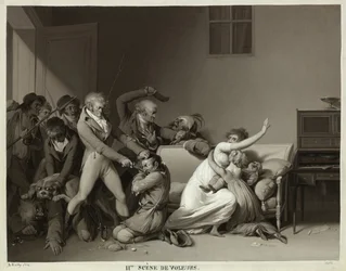 Deuxième scène de cambrioleurs : Les cambrioleurs arrêtés, 1810