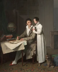 La leçon de géographie Portrait de Monsieur Gaudry et de sa fille