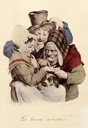 La Joyeuse Aventure Gravure par Louis-Léopold Boilly