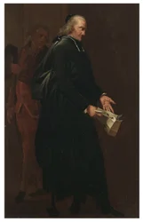 Un abbé tenant une lettre