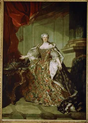 Marie Leszczynska, reine de France, épouse de Louis XV, fille de Stanislas Leszczynski, roi de Pologne ...