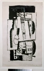 Nature morte, étude pour une peinture sur verre