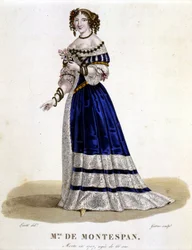 Françoise Athénaïs (Françoise-Athénaïs) de Rochechouart Mortemart, Marquise de Montespan (ou Madame de Montespan) (1640-1707) - dans « Galerie française de femmes célèbres », dessin de Louis Maris Lante, Paris