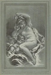 Vénus et Cupidon sur un dauphin, 1767