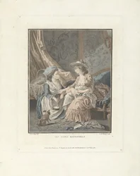 Mère avec enfant et servante (Les soins maternels)