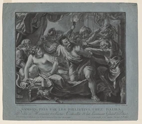 Samson capturé par les Philistins dans la maison de Dalila