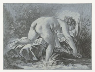 Femme faisant la lessive