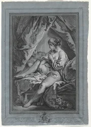 Jeune femme assise sur un lit, 1764-1767