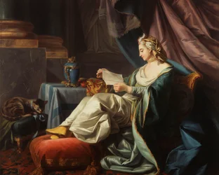 Un jeune sultan lisant une lettre