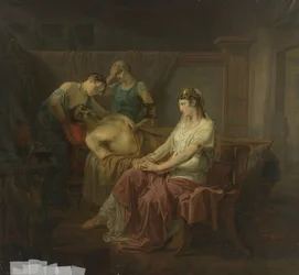 Marc Antoine, blessé mortellement, et Cléopâtre