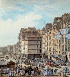 Vie maritime sur les quais du port de Paris en 1782