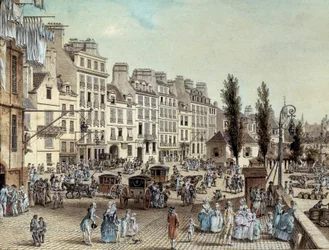 Vue du port Saint Paul à Paris en 1782