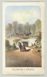 Le pont de marbre, près du lac, de la série, Vues de Central Park, New York, Partie 3, 1864