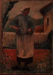 Femme de fermier en sabots
