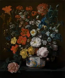 Fleurs dans un vase de Chantilly